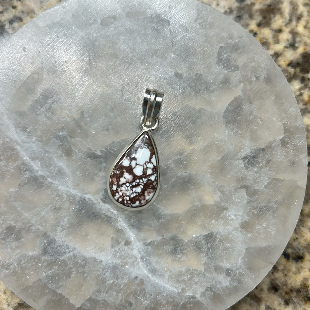 Wild horse Jasper pendant sterling silver